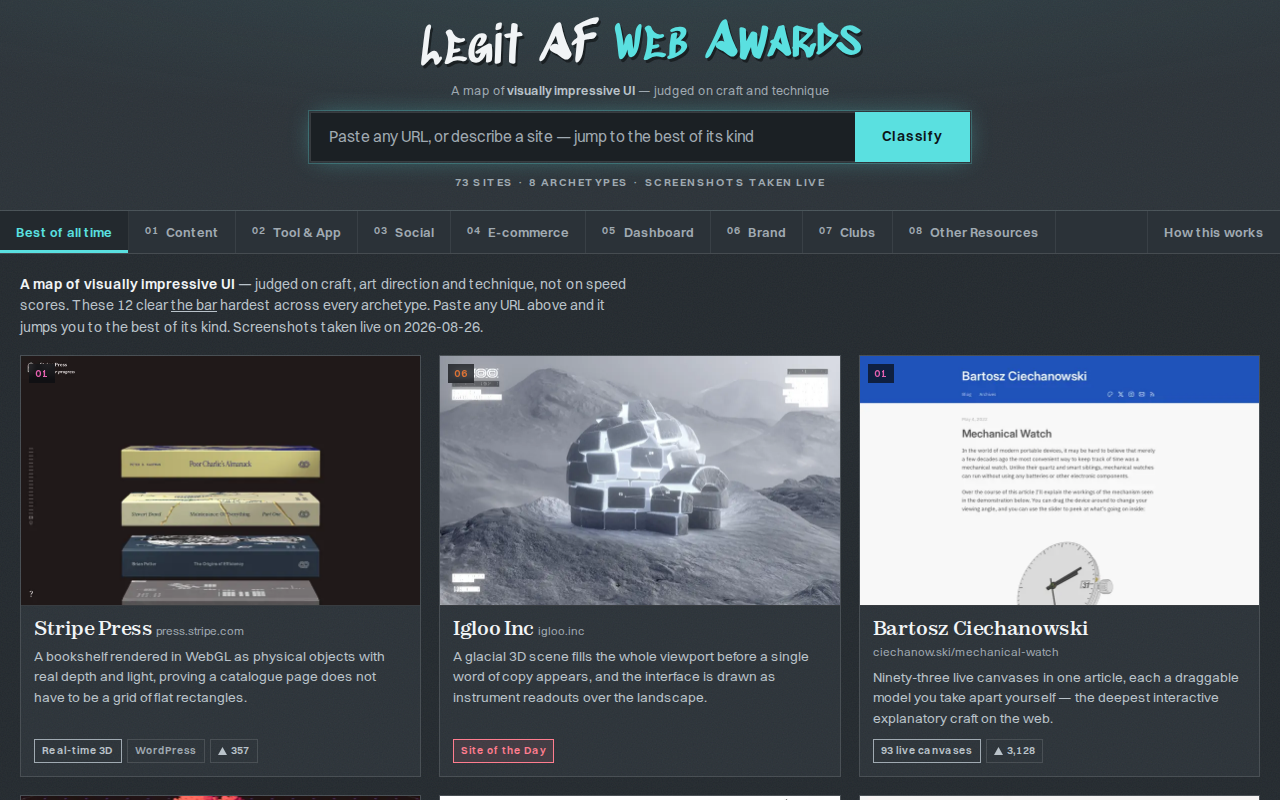 Legit Website Awards